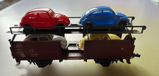 Autotransporter HO, Märklin, mit 4 Käfern, 2 - Achser, gut erhalten.