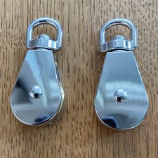 2 Stück M25 Einzel Seilrolle Blockseilrolle Umlenkrolle Flaschenzug