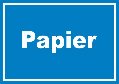 Papier mülltrennung aufkleber - papier,