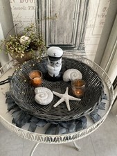 SHABBY BOHO Flechttablett Korb