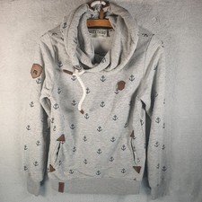 Naketano Pullover Damen Sweatjacke Hoodie Gr. M Grau 75% Baumwolle 25% Polyester