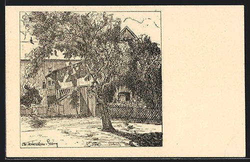 Künstler grünberg baum - künstler-ak, grünberg,