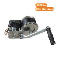 3500lbs Gurtwinde Seilwinde Handwinde mit 10m Gurt Bootswinde Für 4.1:1 / 8:1