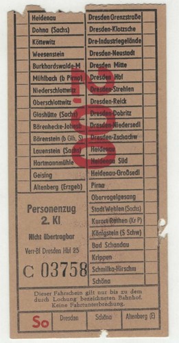 Fahrkarte deutsche