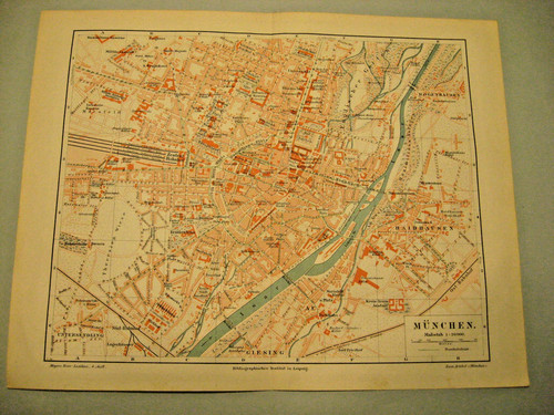 München von 1889 stadtplan - münchen,