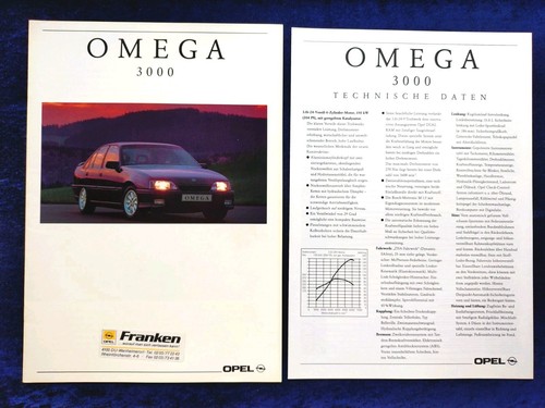 Opel omega prospekt 1991 - opel, a