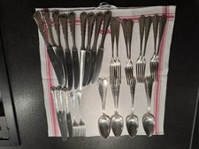 30 TeileWMF Chippendale Modell 2100 versilbertes Speisebeteck f. 8 Peronen 90er