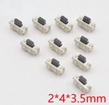 10x SMD Mikrotaster 2x4x3,5mm Mini Micro Schalter Druck Knopf