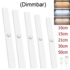 LED Unterbauleuchte mit Bewegungsmelder AKKU Lichtleiste Küche Schranklampe USB