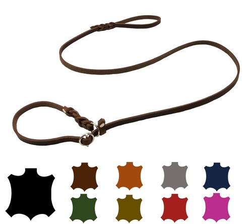 Hundeleine fettleder agility - fettleder,