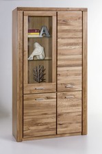 Vitrine TABER Wildeiche teilmassiv geölt