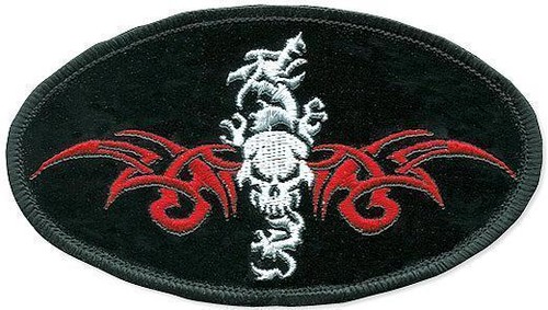 Skull totenkopf tribal - skull, patch