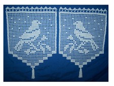 Häkelgardine Winter Weihnacht