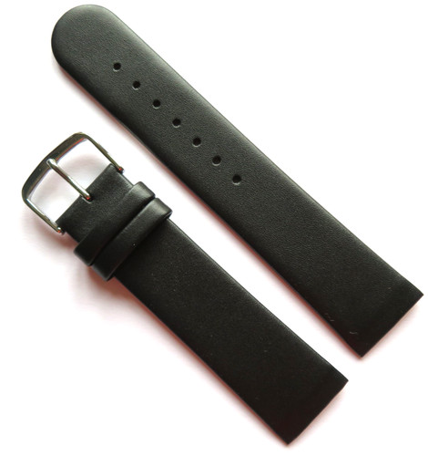 Uhrband leder schwarz - leder,