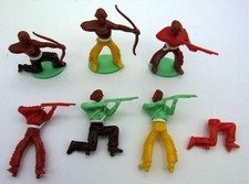 Konvolut Spielfiguren Indianer zum Zusammenstecken alt Figuren Spielzeug