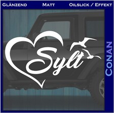 Insel Sylt Aufkleber Herz