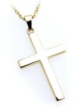 Anhänger kreuz echt gold - gold, 585