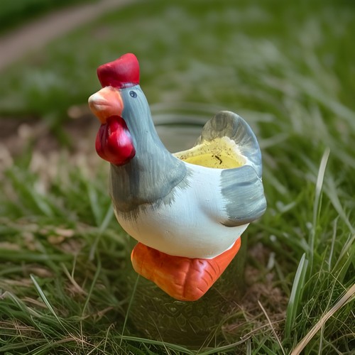 Keramik huhn übertopf - keramik,