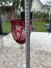 Bohemia Crystal Weinglas rot überfangen – 25 cm – Handgeschliffen
