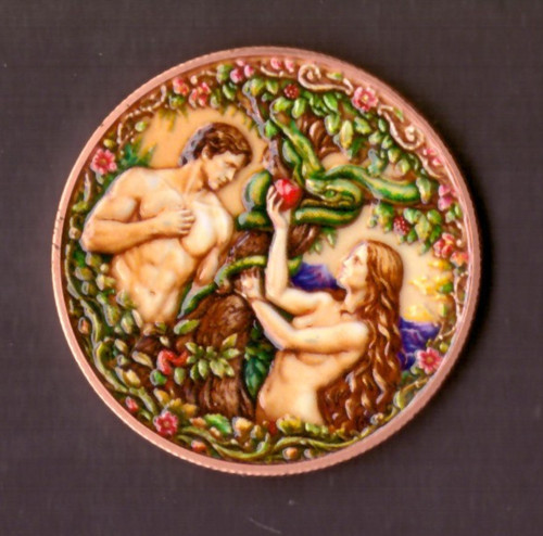 Medaille adam und eva - medaille, oz