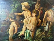 GROSSES ART DECO ÖLGEMÄLDE