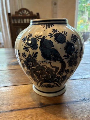 Blau delft blumenvase - blumenvase,
