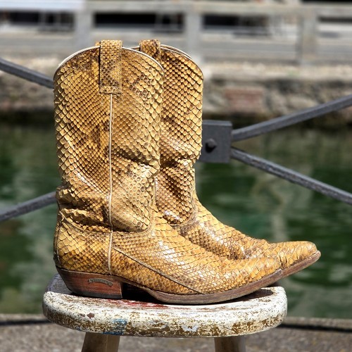 Herren lederstiefel python - lederstiefel,
