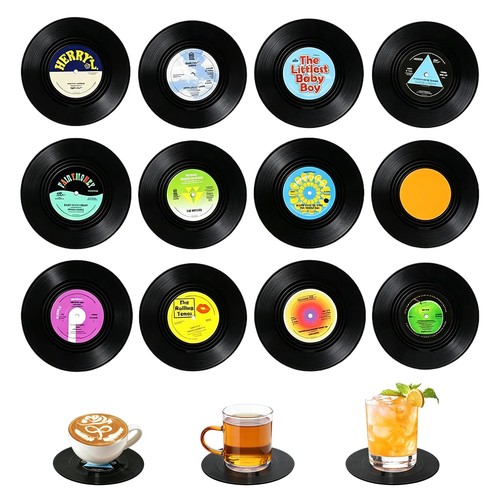 Schallplatten untersetzer set - schallplatten,