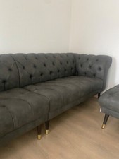 Chesterfield sofa inkl hocker - chesterfield,