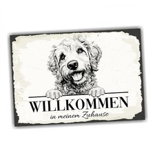 Hundeschild willkommen zuhause - hundeschild,
