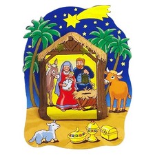 (35,00€/1kg) Storz Weihnachtskrippe mit Landschaft Schokolade 60 Stk