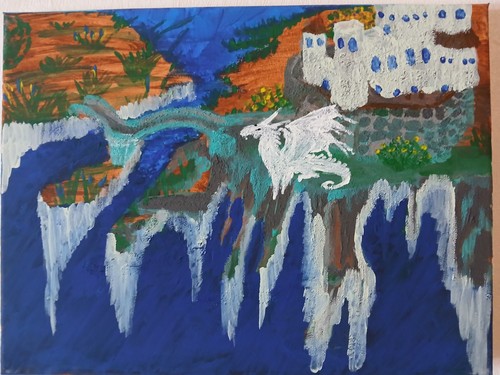 Drachen selbst gemalt - drachen,