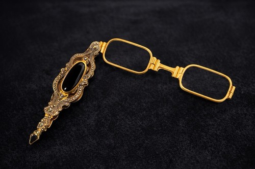 Antike lorgnette - lorgnette, (klappbrille)