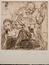 mü3/10  ALFRED HRDLICKA  Radierung aus „Der Fall Flora“ von Susanne Ayoub