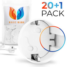 21x Steckdosensicherung| 2x Safe Kleben & Klemmen| Kindersicherung für Steckdose