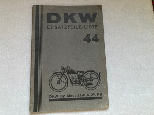 Original ersatzteilliste dkw - ersatzteilliste,