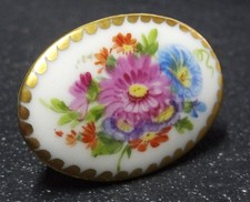 Blumenbrosche Porzellanbrosche Blumen Blüten Brosche handgemalt