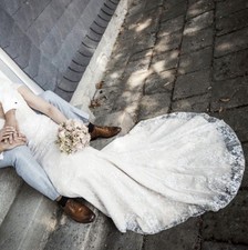 Brautkleid fit and flare Größe 36 Beige/Rose