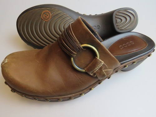 Ecco brown leather studded - ecco,
