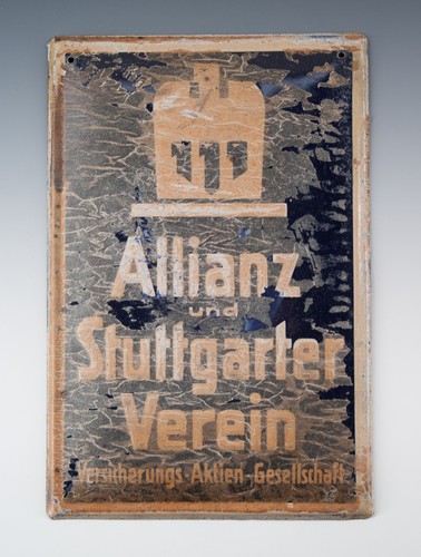 Blechschild allianz und - allianz,