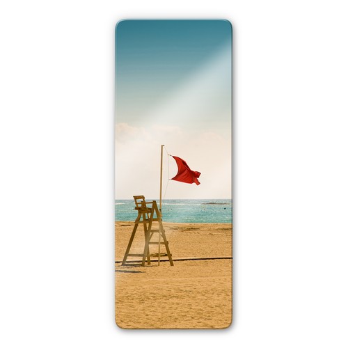 Glasbild rote fahne panorama - -,