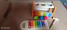 Xylophon und Hammerspiel Klopfbank Klopfen Hammer Spiel Holz Holzspiel Kleinkind