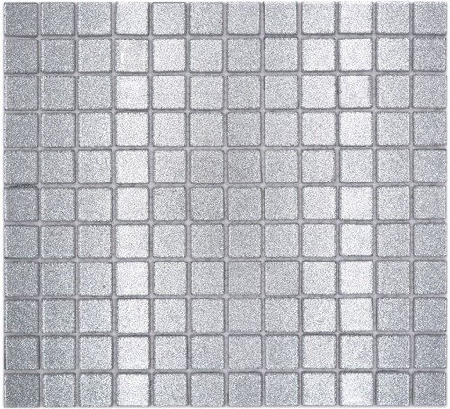 Glasmosaik silber glitzer - , wand
