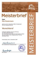 Meisterbrief meistertitel - meisterbrief,