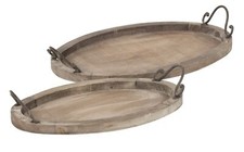 Tablett oval im Landhaus-Stil