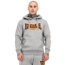 Lonsdale London Herren Kapuzenpullover Hooded Classic in Marl Grey