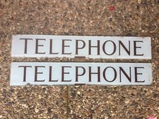 2 Glasscheiben TELEPHONE englische Telefonzelle Zubehör Werbung England
