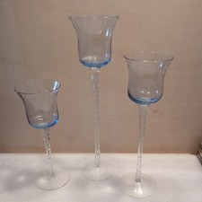 3 x Windlicht Kerzenhalter Glas Dekoration Höhe 20,25, 30cm sehr guter Zustand