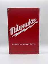 Blechschild Milwaukee 20x30cm Nostalgie Retro Reklame Vintage Deko Werkzeug