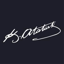 Atatürk ✔ 20cm ✔ Farbauswahl ✔ Auto Aufkleber✔ Sticker ✔ Türkei Imzasi Türkiye ✔